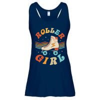 Roller Girl Skater Skating Retro Vintage 70s 80s Skates Ladies Essential Flowy Tank