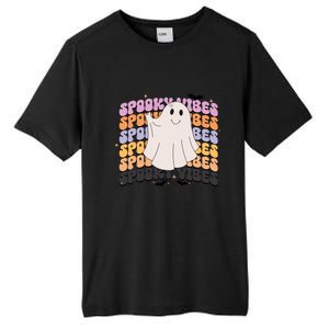 Retro Groovy Spooky Vibes Boo Ghost Halloween Costume Cool Gift Tall Fusion ChromaSoft Performance T-Shirt