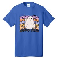 Retro Groovy Spooky Vibes Boo Ghost Halloween Costume Cool Gift Tall T-Shirt