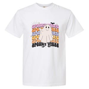 Retro Groovy Spooky Vibes Boo Ghost Halloween Costume Cool Gift Garment-Dyed Heavyweight T-Shirt