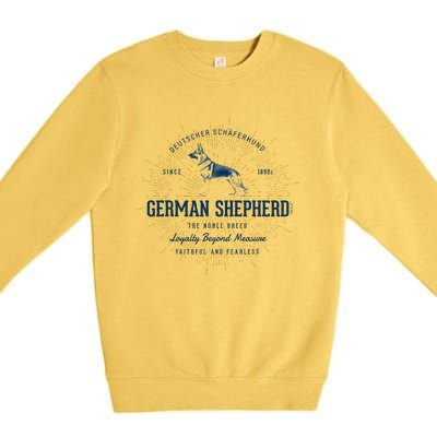 Retro German Shepherd Vintage Premium Crewneck Sweatshirt