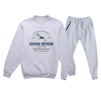 Retro German Shepherd Vintage Premium Crewneck Sweatsuit Set