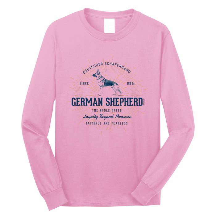 Retro German Shepherd Vintage Long Sleeve Shirt