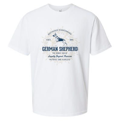 Retro German Shepherd Vintage Sueded Cloud Jersey T-Shirt