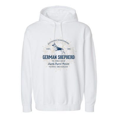 Retro German Shepherd Vintage Garment-Dyed Fleece Hoodie