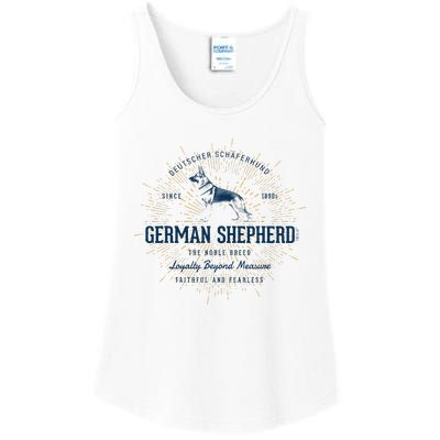 Retro German Shepherd Vintage Ladies Essential Tank