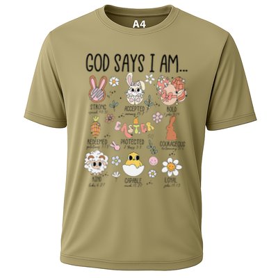 Retro God Says I Am Christian Jesus Happy Easter Day Bunny Performance Shirt