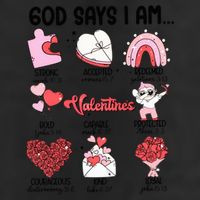 Retro God Says I Am Christian Valentines Day Self Love Gift 7 Panel Mesh Trucker Snapback Hat