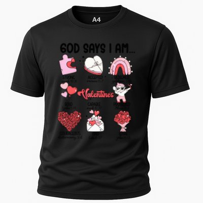 Retro God Says I Am Christian Valentines Day Self Love Gift Performance Shirt
