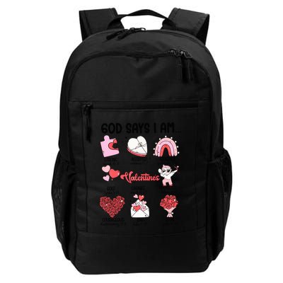 Retro God Says I Am Christian Valentines Day Self Love Gift Backpack