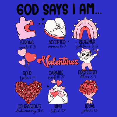 Retro God Says I Am Christian Valentines Day Self Love Gift T-Shirt