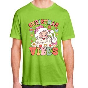 Retro Groovy Santa Claus Christmas Vibes Gift Adult ChromaSoft Performance T-Shirt