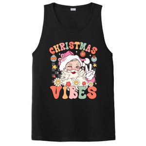 Retro Groovy Santa Claus Christmas Vibes Gift PosiCharge Competitor Tank