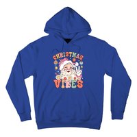 Retro Groovy Santa Claus Christmas Vibes Gift Hoodie