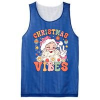 Retro Groovy Santa Claus Christmas Vibes Gift Mesh Reversible Basketball Jersey Tank