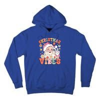 Retro Groovy Santa Claus Christmas Vibes Gift Tall Hoodie