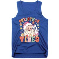 Retro Groovy Santa Claus Christmas Vibes Gift Tank Top