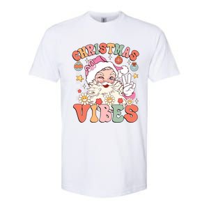 Retro Groovy Santa Claus Christmas Vibes Gift Softstyle CVC T-Shirt