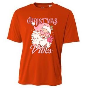 Retro Groovy Santa Claus Christmas Vibes Gift Cooling Performance Crew T-Shirt