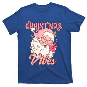 Retro Groovy Santa Claus Christmas Vibes Gift T-Shirt