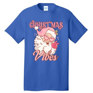 Retro Groovy Santa Claus Christmas Vibes Gift Tall T-Shirt