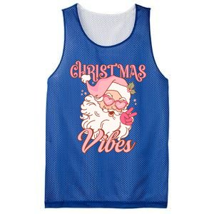 Retro Groovy Santa Claus Christmas Vibes Gift Mesh Reversible Basketball Jersey Tank