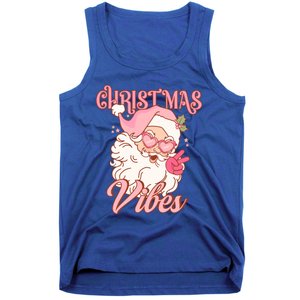 Retro Groovy Santa Claus Christmas Vibes Gift Tank Top