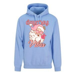 Retro Groovy Santa Claus Christmas Vibes Gift Unisex Surf Hoodie