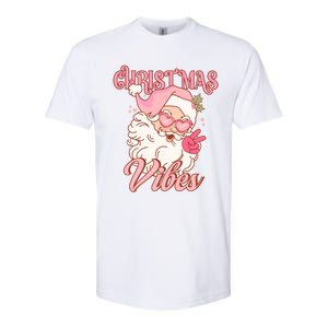 Retro Groovy Santa Claus Christmas Vibes Gift Softstyle CVC T-Shirt