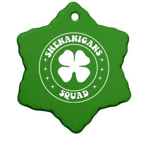 Retro Groovy Shenanigans Squad Saint Patricks Day Ceramic Star Ornament