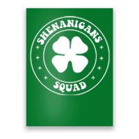 Retro Groovy Shenanigans Squad Saint Patricks Day Poster