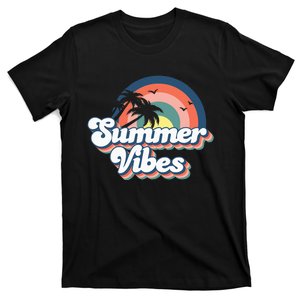 Retro Groovy Summer Vibes For Wo Summer Vacation T-Shirt