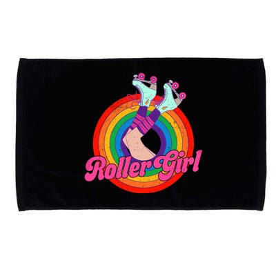 Roller Girl Skater Skating Retro Vintage 70s 80s Skates Microfiber Hand Towel