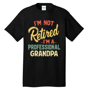 Retired Grandpa Shirts Funny Fathers Day Grandpa Tall T-Shirt