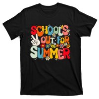 Retro Groovy School's Out For Summer Graduation Teacher T-Shirt