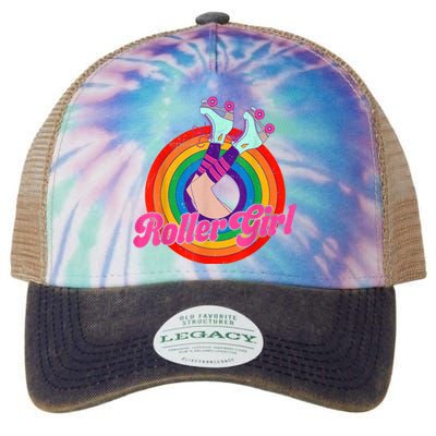 Roller Girl Skater Skating Retro Vintage 70s 80s Skates Legacy Tie Dye Trucker Hat