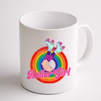 Roller Girl Skater Skating Retro Vintage 70s 80s Skates Coffee Mug