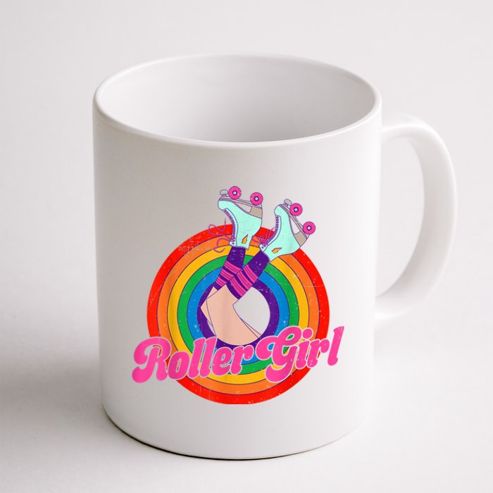 Roller Girl Skater Skating Retro Vintage 70s 80s Skates Coffee Mug