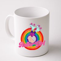 Roller Girl Skater Skating Retro Vintage 70s 80s Skates Coffee Mug