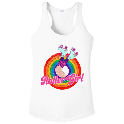 Roller Girl Skater Skating Retro Vintage 70s 80s Skates Ladies PosiCharge Competitor Racerback Tank