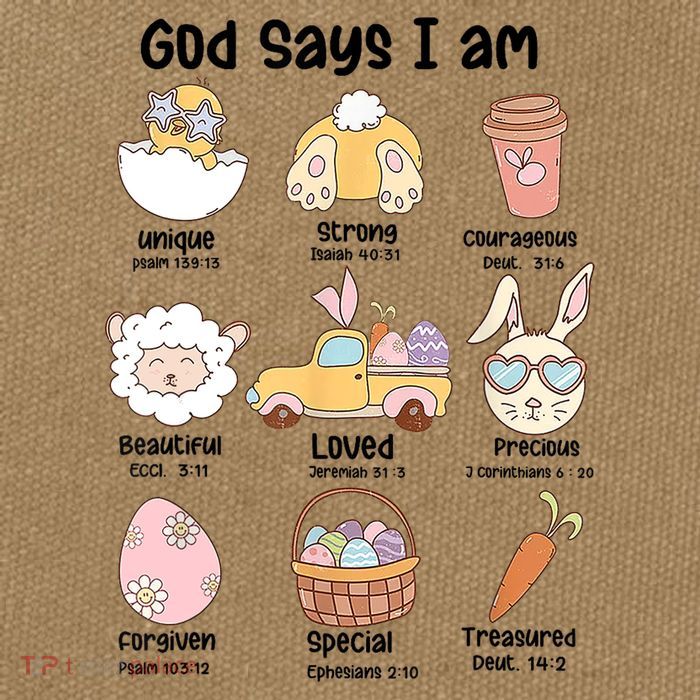 Retro God Says I Am Christian Jesus Happy Easter Day Bunny Cotton Canvas Backpack