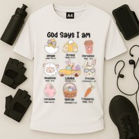 Retro God Says I Am Christian Jesus Happy Easter Day Bunny Cooling Performance Crew T-Shirt