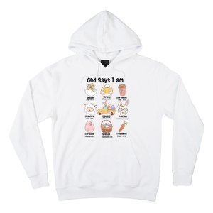 Retro God Says I Am Christian Jesus Happy Easter Day Bunny Hoodie