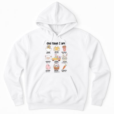 Retro God Says I Am Christian Jesus Happy Easter Day Bunny Hoodie