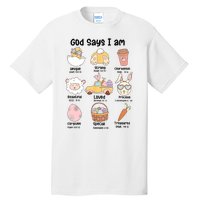 Retro God Says I Am Christian Jesus Happy Easter Day Bunny Tall T-Shirt