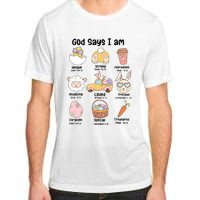 Retro God Says I Am Christian Jesus Happy Easter Day Bunny Adult ChromaSoft Performance T-Shirt