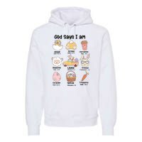 Retro God Says I Am Christian Jesus Happy Easter Day Bunny Premium Hoodie