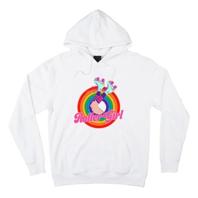 Roller Girl Skater Skating Retro Vintage 70s 80s Skates Hoodie