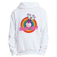 Roller Girl Skater Skating Retro Vintage 70s 80s Skates Urban Pullover Hoodie