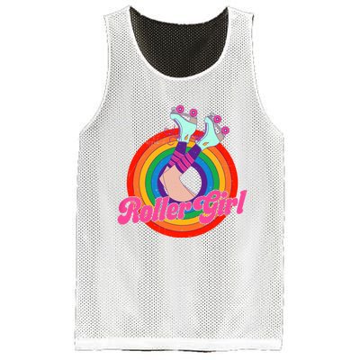 Roller Girl Skater Skating Retro Vintage 70s 80s Skates Mesh Reversible Basketball Jersey Tank